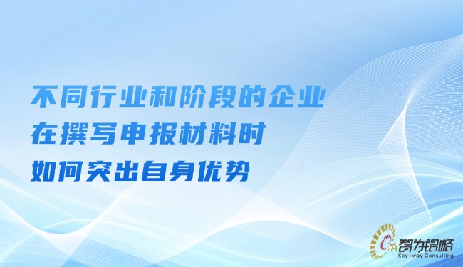 分歧业业和阶段的企业在撰写申报资料时若何凸起自身优势.jpg